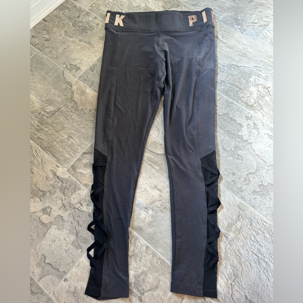 PINK Victoria’s Secret Gray Sequin Leggings